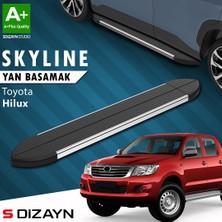 S-Dizayn Toyota Hilux 7 Skyline Krom Yan Basamak 203 Cm 2006-2015 A+ Kalite