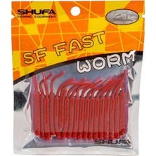 Shufa Fast Worm 5.1 cm 20 Pcs Bloody