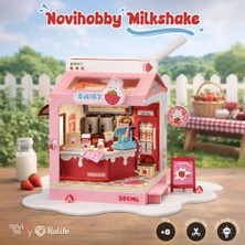 Novihobby Milkshake | Minyatür Maket Ev Seti| Rolife(Strawberry Milk Box)