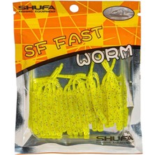 Shufa Fast Worm 5.1 cm 20 Pcs Yellow