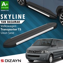 S-Dizayn VW Transporter T5 Uzun Şase Skyline Aluminyum Yan Basamak 253 Cm 2003-2015 A+ Kalite