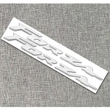 Forza 250-300 Amblem Logo 3D Sticker Yazı 2 Adet Set Gümüş Gri Renk