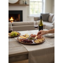 Akayev Akasya 5 Bölmeli 25 cm Sunum Tabağı