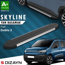 S-Dizayn Fiat Doblo 3 Kısa Şase Skyline Krom Yan Basamak 203 Cm 2023 Üzeri A+ Kalite