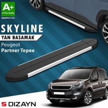 S-Dizayn Peugeot Partner 2 Tepee Skyline Aluminyum Yan Basamak 193 Cm 2008-2018 A+ Kalite