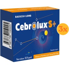 Bausch + Lomb Cebrolux S + Sitikolin Vitamin 30 Kapsül - 3 Adet (90 Kapsül) - Dezenfektan Hediyeli (%72 Alkol)