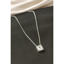 Osense Dikdörtgen Çelik Kolye