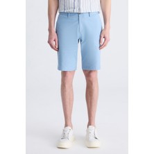 Twn Slim Fit Mavi Gabardin Pamuklu Şort 4EC13S2097600