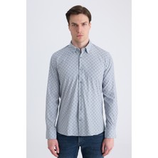 Twn Slim Fit Taş Baskılı Gömlek 4EC02AD072802