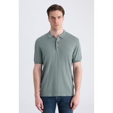 D'S Damat Ds Damat Slim Fit Koyu Yosun Düz Örgü Yazlık Rayon Triko T-Shirt 4HF069421001M