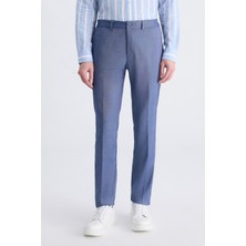 D'S Damat Ds Damat Slim Fit Lacivert Armürlü Rayon Jogger Pantolon 2HC03S2053230