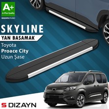 S-Dizayn Toyota Proace City Uzun Şase Skyline Aluminyum Yan Basamak 213 Cm 2018 Üzeri A+ Kalite