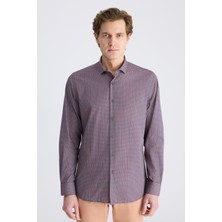 Twn Slim Fit Karma Renk Baskılı %100 Pamuklu Gömlek 1EC02AD01288M