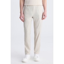 D'S Damat Ds Damat Regular Fit Bej Armürlü Pamuklu Jogger Pantolon 4HC03S2133242