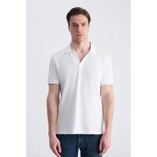 Twn Slim Fit Ekru Düz %100 Pamuklu T-Shirt 4EC1438311322