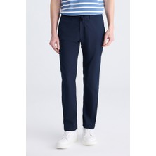 Twn Slim Fit Lacivert Düz Pamuklu Jogger Pantolon 4EC03S2263452