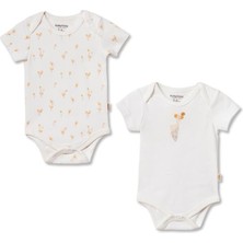 BabyCosy Organic Wear Bebek 2li Kısa Kollu Zıbın Body %100 Organik Pamuk, BEBEK-YENIDOĞAN-CSY3051