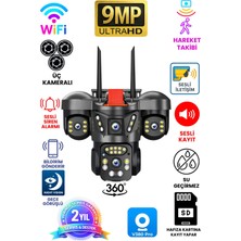 Venas 3 Kameralı Wifili Gece Görüşlü Su Geçirmez Hareket Sensörlü Güvenlik Kamerası