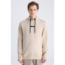 Twn Slim Fit Bej Düz Örgü Pamuklu Sweatshirt 5ECE247020042