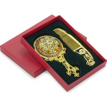 İhvan Online Taş Detaylı Aynalı Tarak Seti