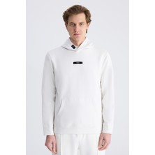 Twn Slim Fit Ekru Düz Örgü Pamuklu Sweatshirt 5ECE247020042
