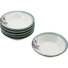 Go İthalat 6 Pcs Porselen Desenli Çay Tabağı (3791)