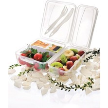 İsmiyle Al Takeaway Ergonomik Asorti Çatal Bıçaklı Pratik Yoğurt Saklama Kabı