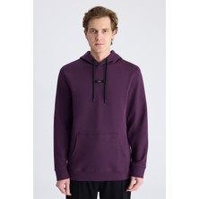 Twn Slim Fit Mor Düz Örgü Pamuklu Sweatshirt 5ECE247020042