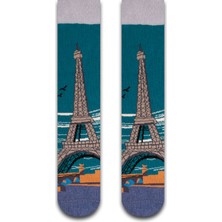 Neşeli Çoraplar Eyfel Renkli Unisex Çorap