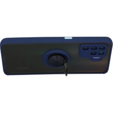 Najmaddin Newface Oppo Reno 5 Lite Kılıf Montreal Yüzüklü Silikon Kapak - Lacivert