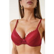 Ecem Yıldız Dantel Detaylı Desteksiz Balenli Sütyen