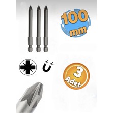 Cmc Tools CMC6510 Yuvarlak Bits Pz 2X100 mm Yıldız Vidalama Bits Uç (3 Adet)