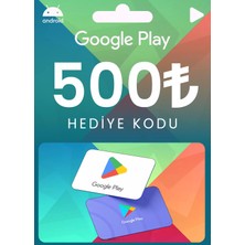 500 Tl Google Play Hediye Kartı