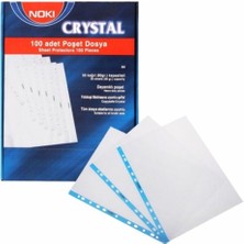 Noki Poşet Dosya Cristal Mavi Şerit Tekli - 20 Adet