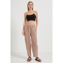 Tena Kadın Vizon (5456) Önü Dikişli Balon Kesim Tencel Pantolon