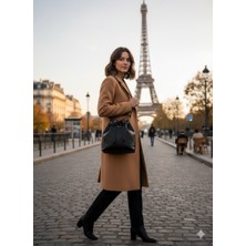 Byz -4001 Kadın Omuz Çantası Siyah 24CMX26CMX13CM
