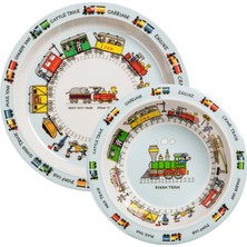 Tyrrell Katz Melamin Mama Tabağı - Mama Kasesi // Trains