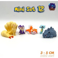 Neptune3D Pokemon Mini Figür Seti 12 (Ninetales, Rattata, Goldeen, Horsea, Rhyhorn)