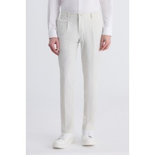 Twn Slim Fit Ekru Çizgili Pamuklu Jogger Pantolon 4EC0305013442