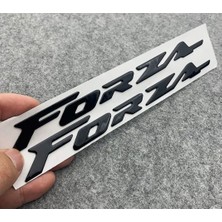 Forza 250-300 Amblem Logo 3D Sticker Yazı 2 Adet Set Siyah Renk