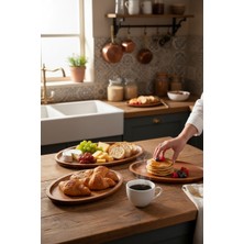 Akayev 3lü Akasya Oval Sunum Tabağı Seti