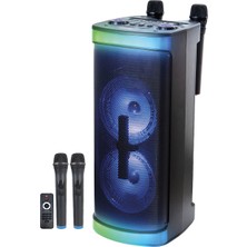 Merıx Partybox Pro Rgb Bluetooth Hoparlör – Kablosuz Mikrofonlu, Yüksek Ses Gücü, LED Işıklı, Taşınabilir Karaoke Speaker