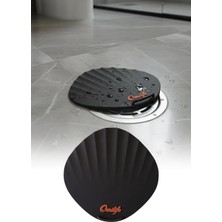 Siyah Renk Deniz Kabuğu Kötü Koku Önleyici Silikon Mat Desen Banyo Mutfak Lavabo Balkon Tıkaç Kapağı