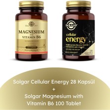 Solgar Cellular Energy 28 Kapsül + Magnesium With Vitamin B6 100 Tablet