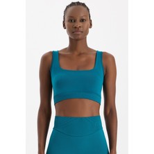 COMEUP U Yaka Kalın Askılı Pedli Sporcu Sütyeni Milenyum Yeşili