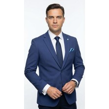 Plus Scorpion Erkek Slim Fit Ceket – Likralı Fitilli Kumaş, Çift Düğmeli Tek Yırtmaçlı Modern Tasarım