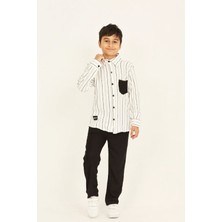 Modanino Erkek Çocuk Gömlekli Takım (Bürümcük Üst+Ottoman Pantolon) 3-12 Yaş 12419HC