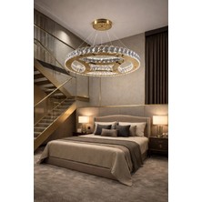 60LIK Kafkas Aurora Gold Modern Kristal Avize