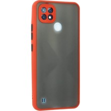 Najmaddin Newface Realme C21 Kılıf Montreal Silikon Kapak - Kırmızı