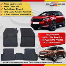 Peugeot 3008 Paspas Araca Özel 2016 - 2024 Arası Için Derin Havuzlu Paspas Bosse North Serisi